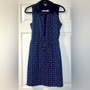 Athletic Drawstring Dress Blue Size Lp Talbots